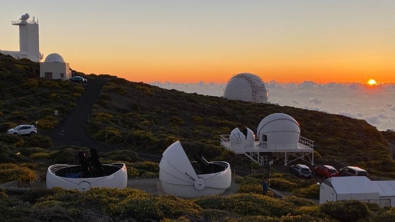 View of the Gravitational-wave Optical Transient Observer (GOTO) array in La Palma, Canary Islands.