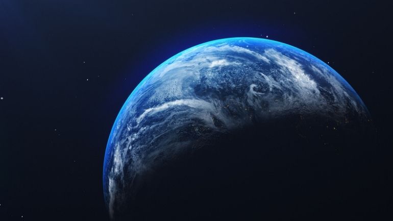View of the Earth from space.