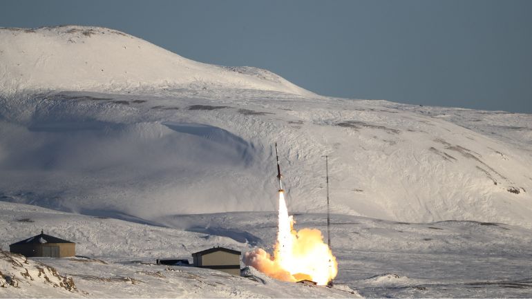 The Endurance rocket launches from Svalbard, Norway.