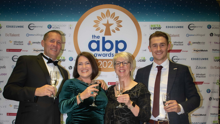 L-R:  Stuart Noble, Dr Ceri Jones, Prof Noelle Robertson and Dr Max Jennings