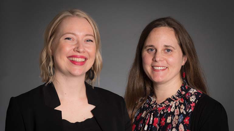 Dr Marianne Hem Eriksen and Dr Sarah Inskip (Credit: Hollis Photography UK)