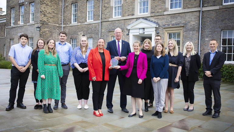 The Pathways programme team receive the Queen's Platinum Jubilee Award.
