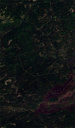 Bearhole Lake before the wildfire. Image © 2023 Planet Labs PBC