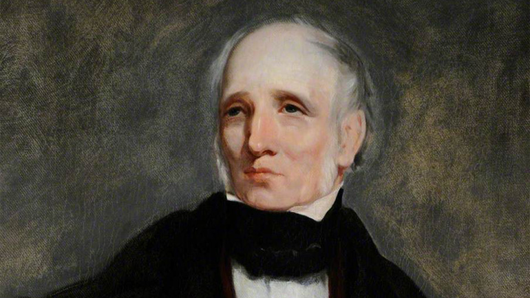 Painting of an older William Wordsworth.