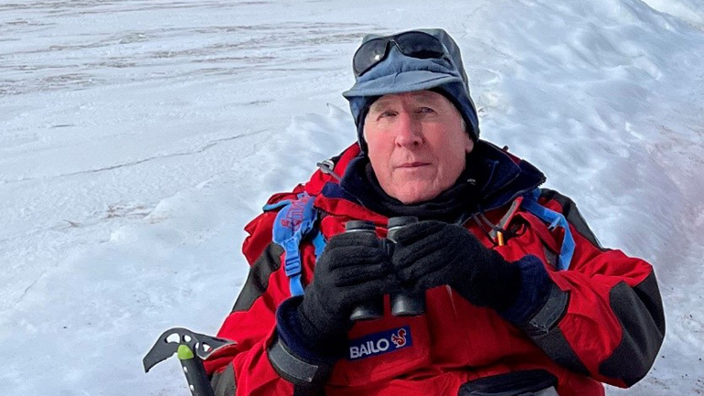 Professor John Smellie in Antarctica.