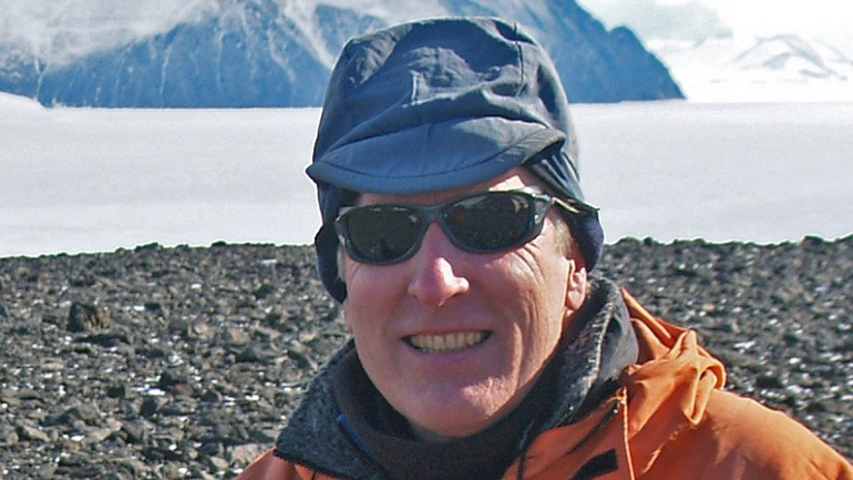 Professor John Smellie in Antarctica.