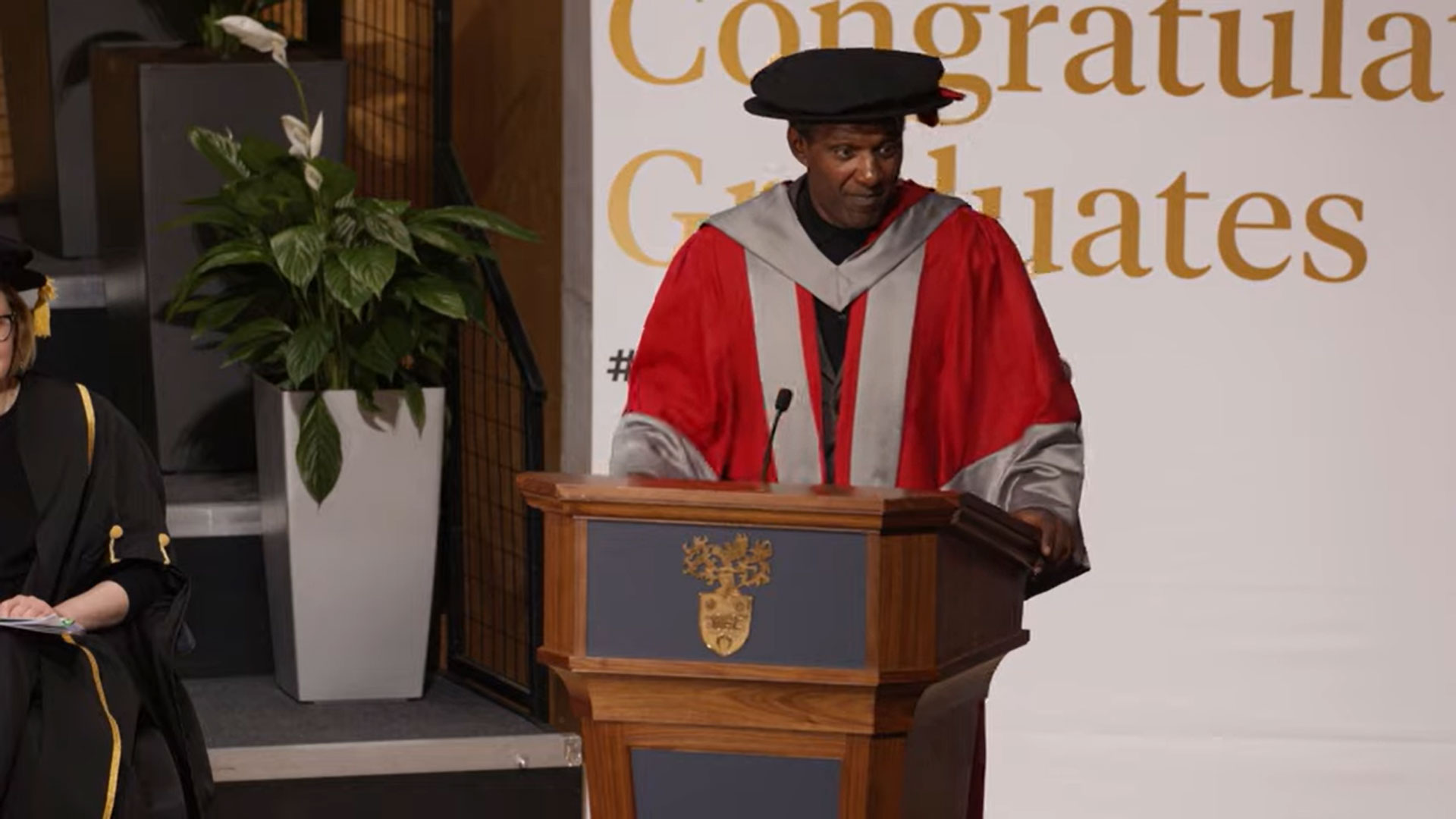 Lemn Sissay gives a speech upon accepting his honorary degree.