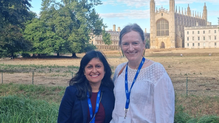 Dr Anisha Thanki and Professor Martha Clokie who leads the Leicester Centre for Bacteriophage Research