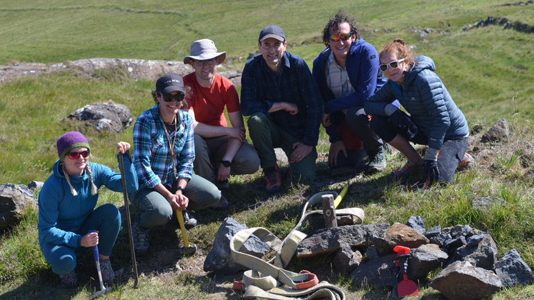 The field team with the Rum samples ©Luke Daly/University of Glasgow