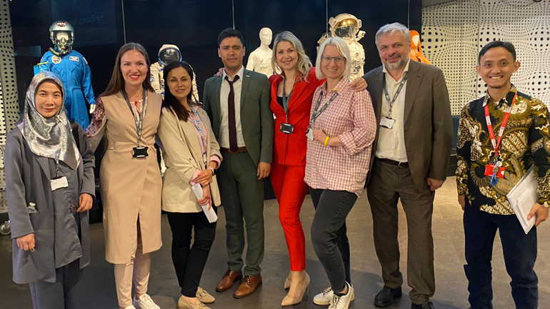 Attendees at the ‘International Cooperation in Space Activity’ conference.