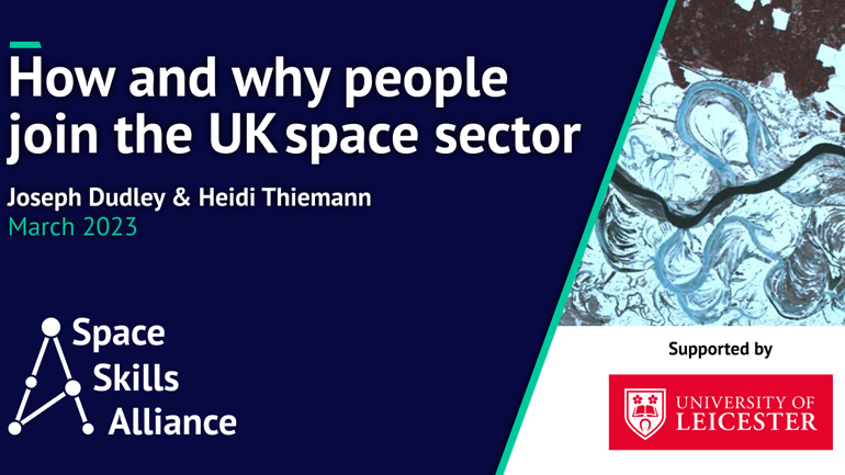Cover for the 'How and why people join the UK space sector' report