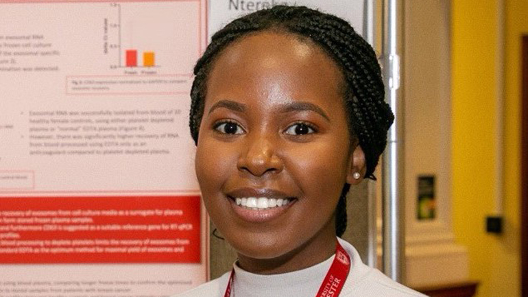 Tumie Ntereke, PhD student at the Leicester Cancer Research Centre.