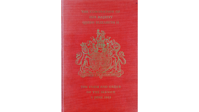 The cover to the Order of Service for the 1953 coronation. Credit: University of Leicester Special Collections