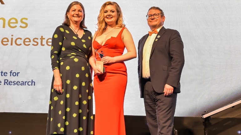 Bethan Jones (centre) with parents Anne and Mark