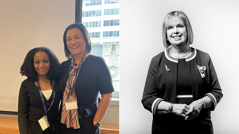(Left to right) Selena Palmer, Maxine Chapman and Professor Jayne Marshall