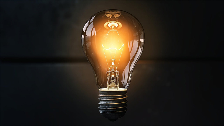 A lightbulb to represent innovation.