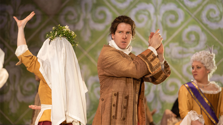 Liam James Karai as Figaro in Li nozze di FIgaro