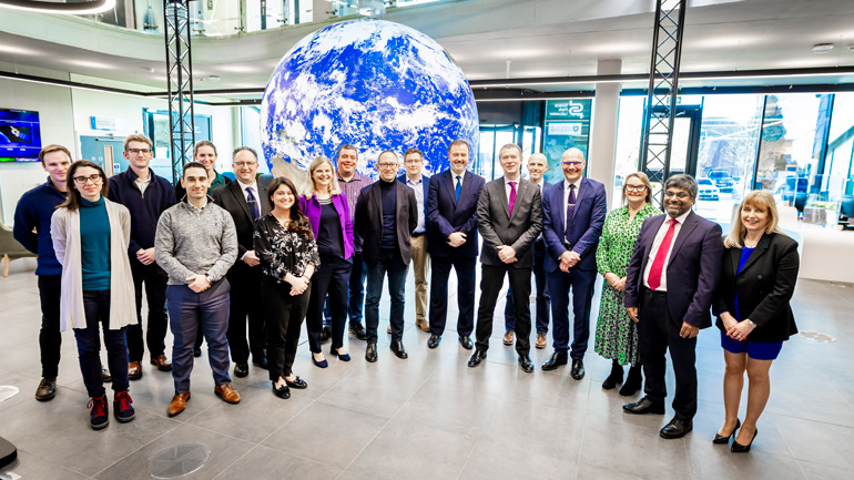 Staff from Space Park Leicester and the National Nuclear Laboratory.