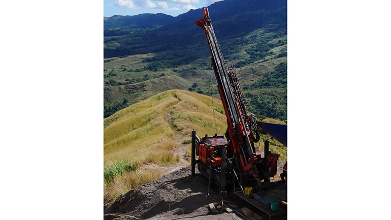 Drill rig in the South Pacific.