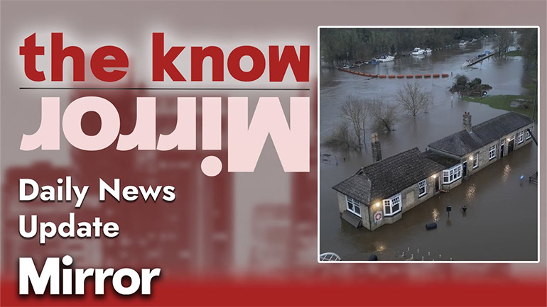 Video thumbnail from Mirror showing flooding caused by Storm Jocelyn