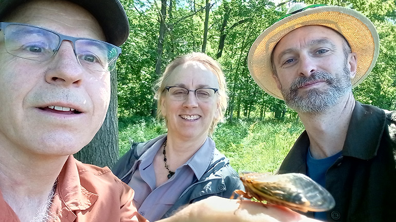 Dr Ben Warren (far right) with entomologists from the University of Iowa