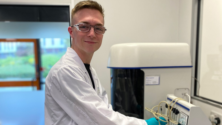 University of Leicester chemistry graduate Kale Cooke.