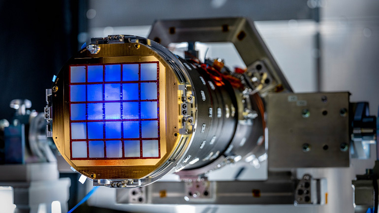 The MXT instrument, with optics built at Leicester. © CNES/DE PRADA Thierry, 2021