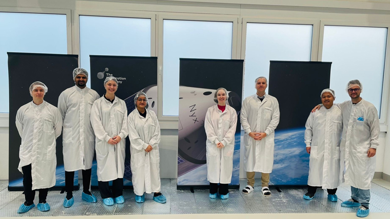 Members of the Frontier Space Technologies team who are breaking down barriers to space for businesses.
