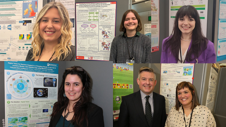 Five scientists who represented the University of Leicester at STEM for BRITAIN. Credit: John Deehan Photography and the Parliamentary and Scientific Committee