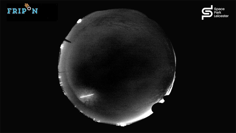 Fireball recorded over Staffordshire by the SCAMP network in May 2024. Image recorded by the station at Space Park Leicester.