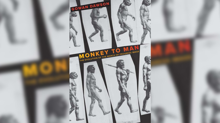 Book cover of Monkey to Man by Professor Gowan Dawson