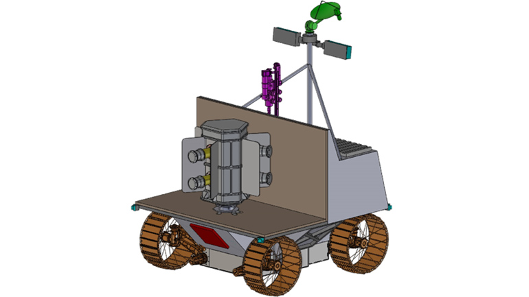 Illustration of the Am241 RPS on a lunar rover. Credit: NASA