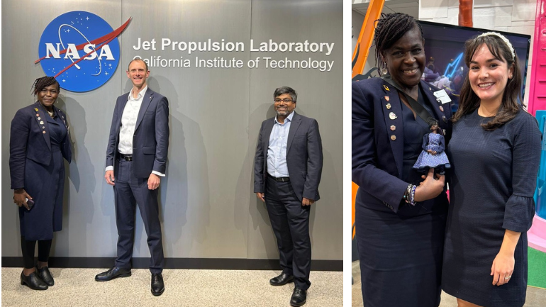 Chancellor and Vice Chancellor at Mattel headquarters and NASA lab