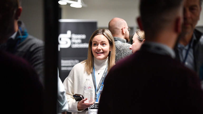 A networking event at Space Park Leicester.