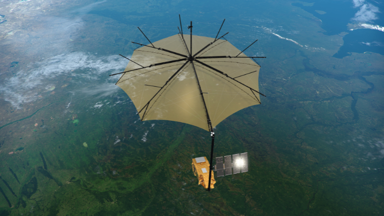 image of biomass satellite over a rainforest