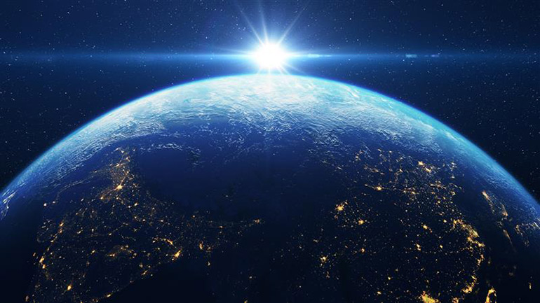 The Earth and the Sun.