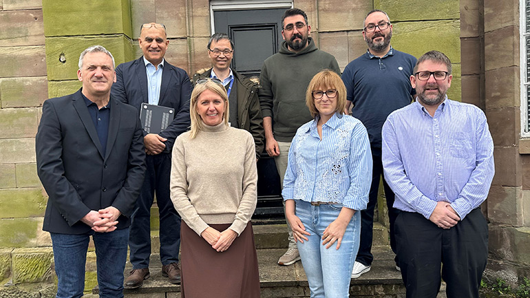 Members of Bluesky International and the University of Leicester.
