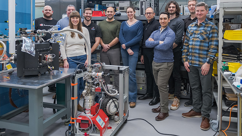 Selection of the NASA Glenn and University of Leicester team members involved in the Am-RSG benchtop demonstrator study. (Credit: NASA GRC)