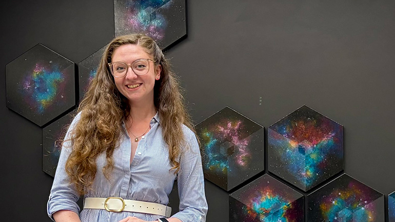 Natasha Carr, PhD student in the School of Physics and Astronomy.