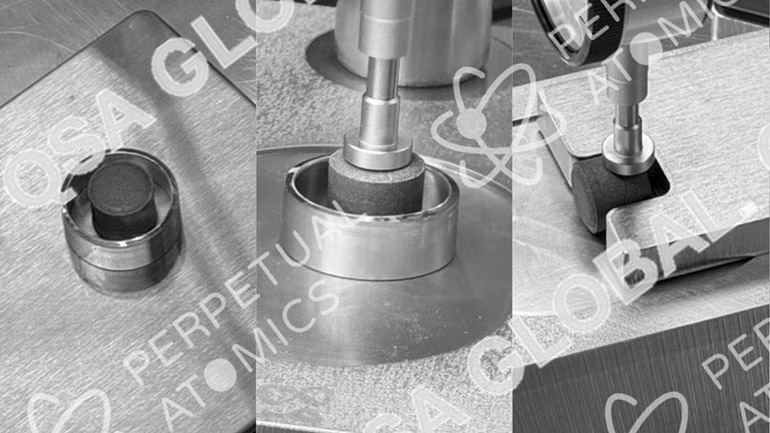 Ceramic americium pellet for radioisotope heater unit (RHU).