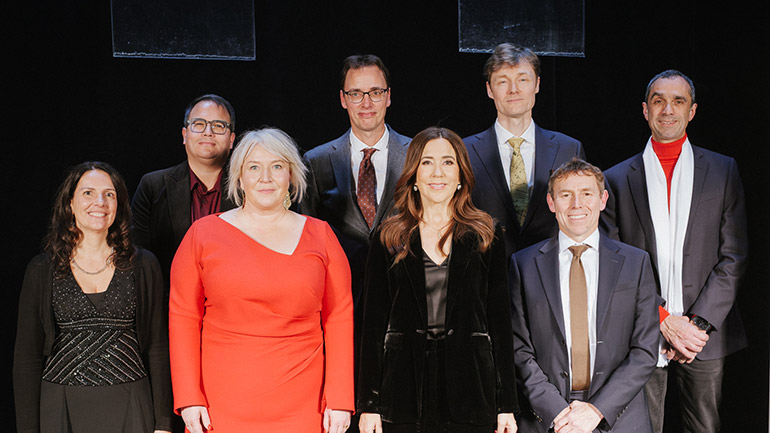 Professor Nial Tanvir (right) with other winners of the Into Change award. Credit: Malthe Ivarsson