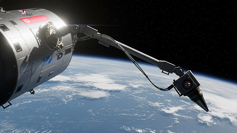 Concept art of the robot-mounted arc-welding system.