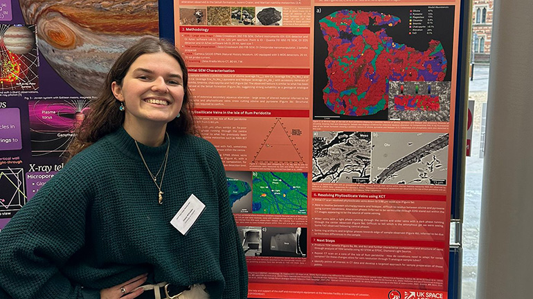 Francesca Willcocks presenting her poster.