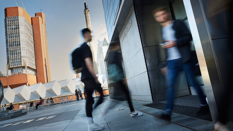 image of students on campus