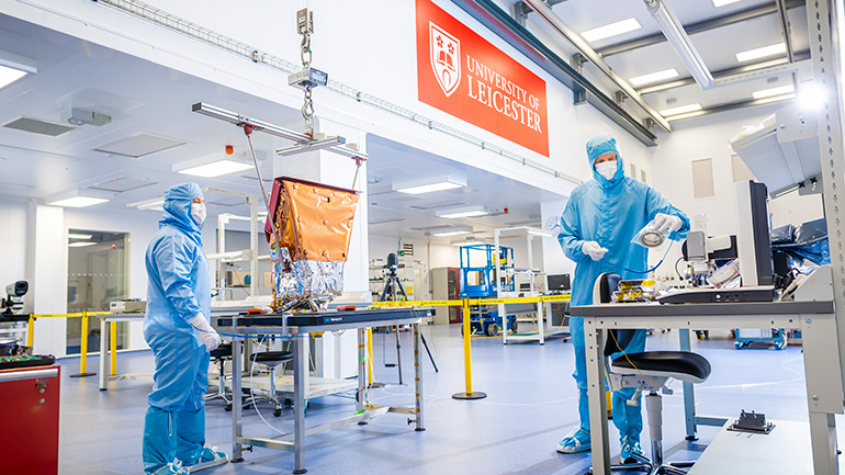 The Space Park Leicester clean room.