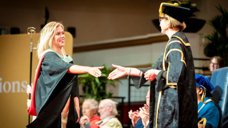 Emma Zugic at graduation