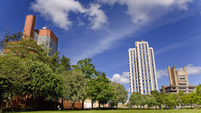 campus viewed from victoria park