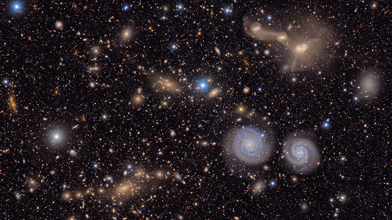 Small section of NSF-DOE Vera C. Rubin Observatory's total view of the Virgo cluster. Credit: NSF-DOE Vera C. Rubin Observatory
