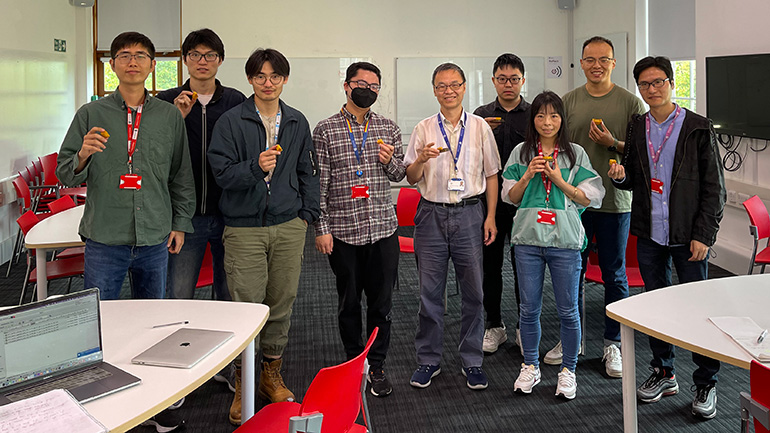 The University of Leicester team, led by Professor Huiyu Zhou.