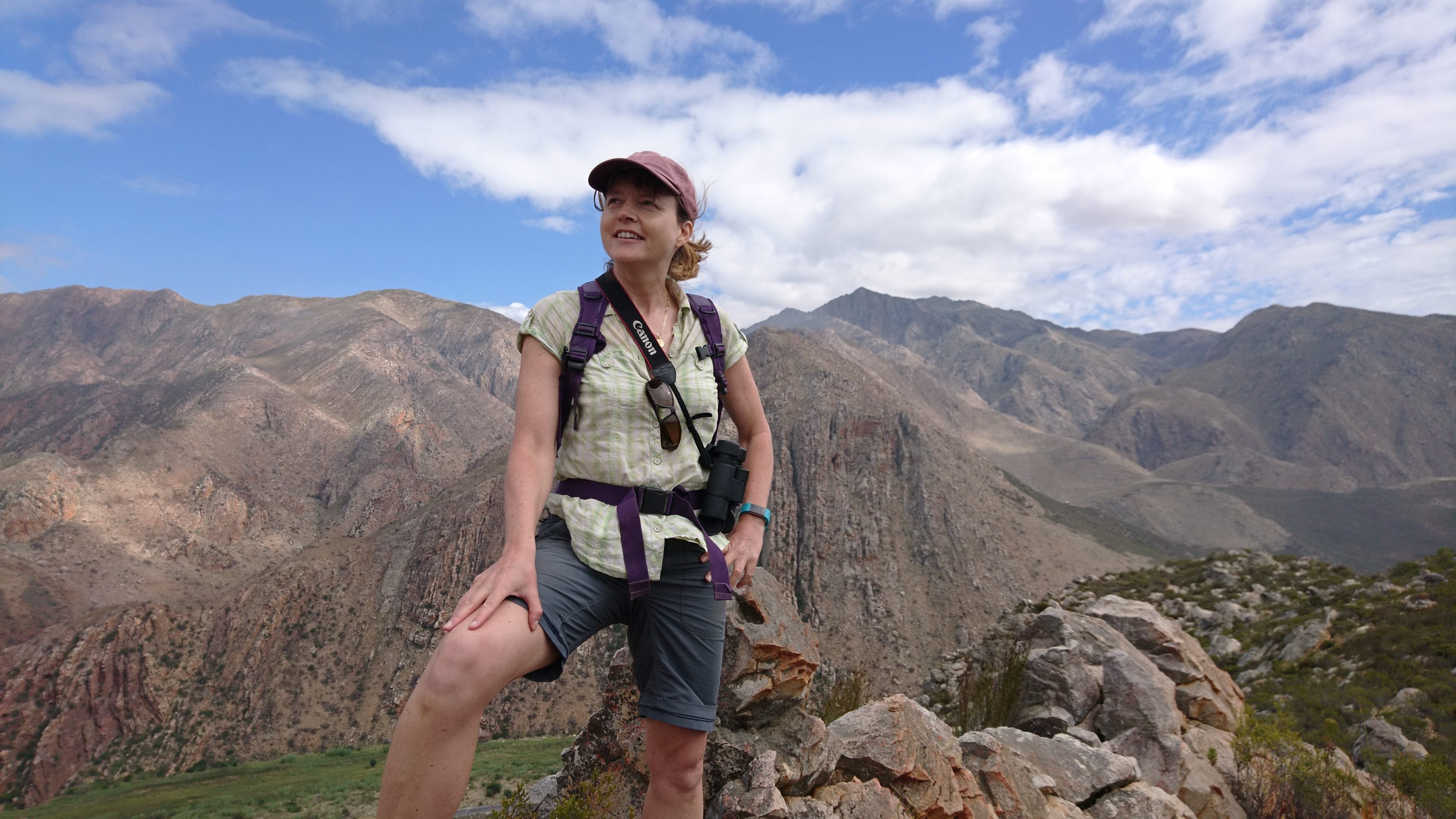 Professor Sarah Gabbott at the location where the fossil was discovered.